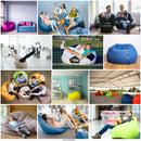 Poltrona a Sacco Pouf in Similpelle Beige Avalli