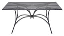 Tavolo Rettangolare da Giardino 150x90x71 cm in Acciaio Retato Grigio Scuro