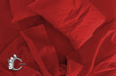 Set Lenzuola Matrimonale Sopra Sotto e Federe Tinta Unita Rosso