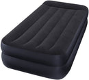 Materasso Singolo Gonfiabile 99x191x42 cm Floccato da Campeggio con Pompa Intex 405131