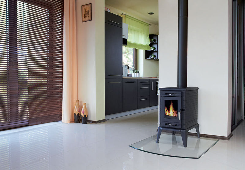 Stufa a Legna 6/13KW in Ghisa Flig El Paso 130 Nera