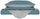 Bettbezug mit Tasche und doppelseitigen Kissenbezügen Teal/Light Grey