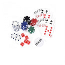 Set 500 Fiches da Poker 2 Mazzi di Carte e Pulsante Dealer con Valigetta