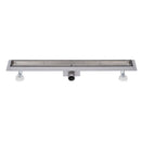 Canalina di Scarico Doccia a Pavimento in Acciaio Inox Piastrellabile 74x11x7 cm 