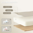 Sedia da Ufficio Reclinabile a 155° con Poggiapiedi Doppia Imbottitura e Rivestimento in Finta Pelle Beige      