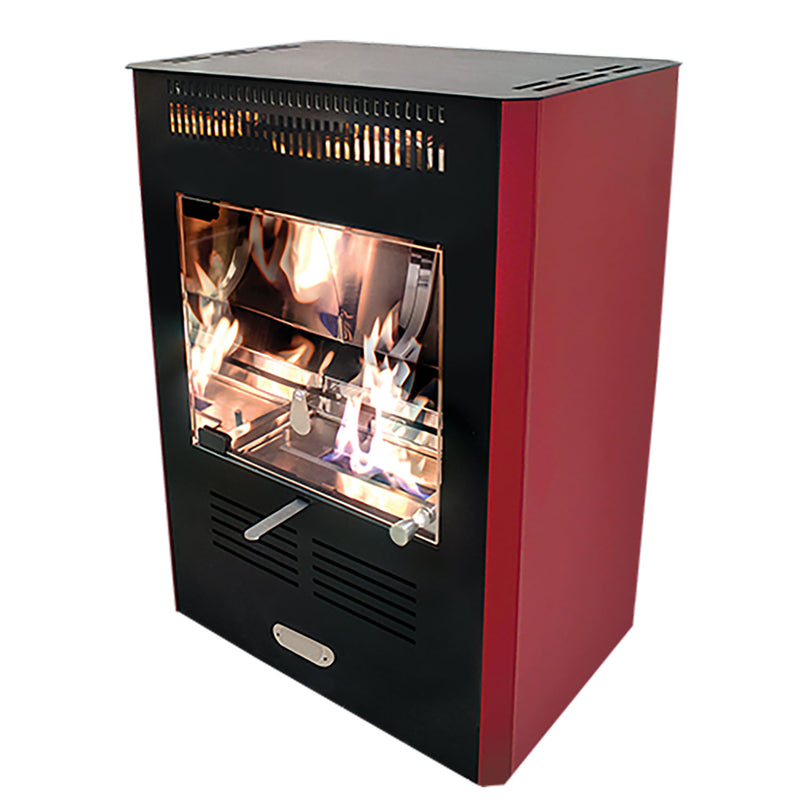 Stufa a Bioetanolo da Interno Ruby 45x31x61 cm 3000W 2L Fiamma Statica Bordeaux 