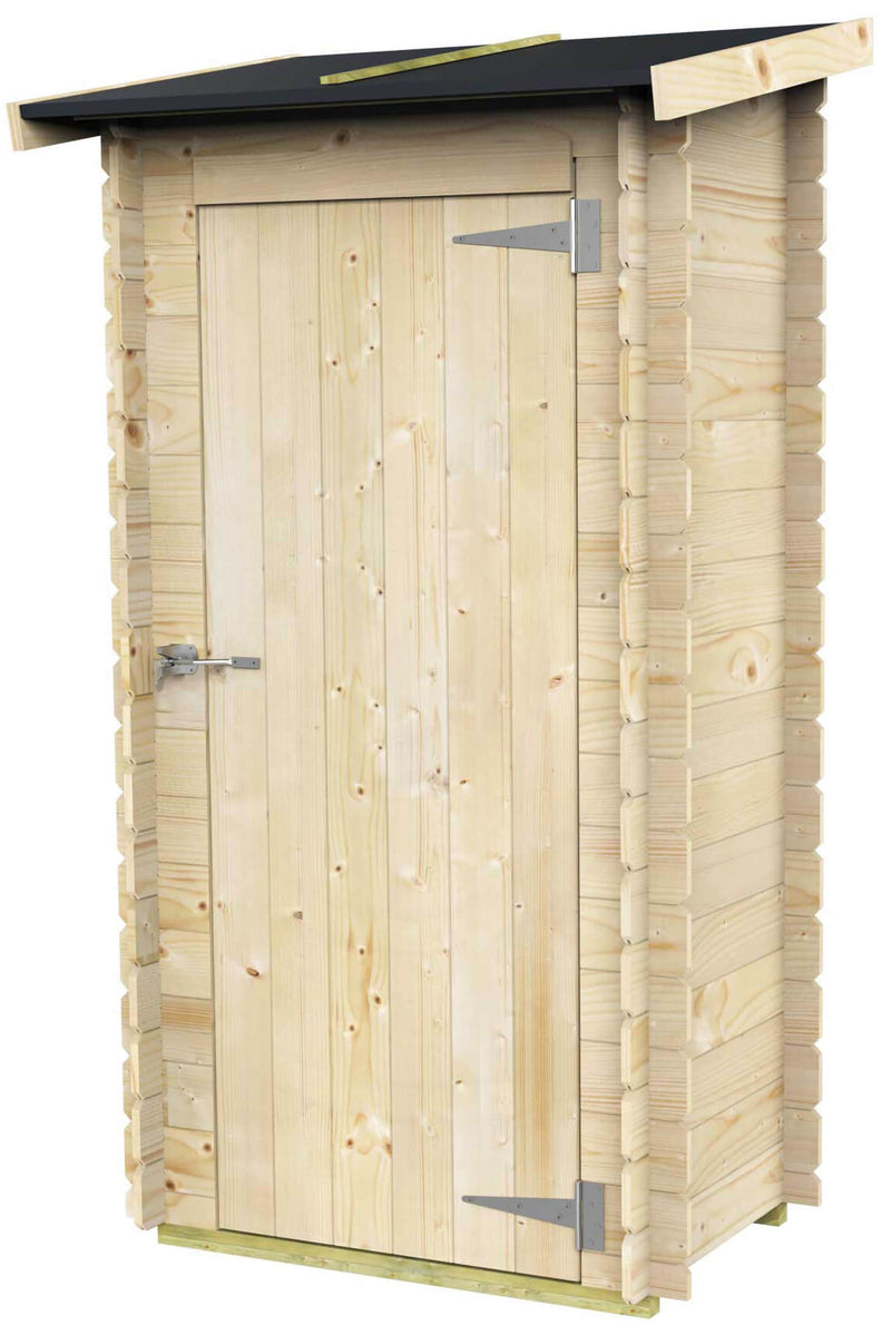 Casetta Box da Giardino per Attrezzi 94x64 cm con Porta Singola Cieca in Legno Naturale