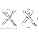  Tavolo Allungabile 90-194x90x76 cm Clerk Premium Cashmere Gambe Bianche