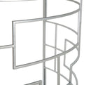 Console Ice 100x40x80 cm in Ferro MDF e Specchio Argento