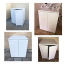 Mobile Coprilavatrice da Esterno 68x68x88 cm in Alluminio Bianco 