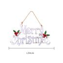 Decoro Merry Christmas H61 cm Bianco