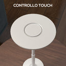 Lampada da Tavolo a LED Senza Filo Touch Ø13x28,5 cm Batteria Ricaricabile Argento