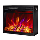 Camino Elettrico da Incasso 47x58,4x18 cm Effetto Fiamma 1500W Lorance Nero