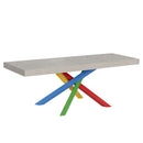 Tavolo Allungabile 200/304x90 cm Volantis Premium Cashmere Gambe Multicolore 4/B      