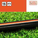 Tubo Pompa dell'Acqua da Giardino 25 Metri Ø19 in PVC Black & Decker