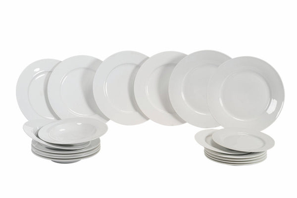 prezzo Villa d'Este Home Tivoli Einfaches Tafelservice aus weißem Porzellan, 18-teilig