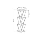 Libreria angolare 22x22x85 cm pensile Zena tortora