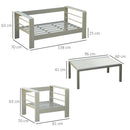 Set Salotto da Giardino Divano 2 Poltrone e Tavolino Oro Champagne