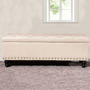 Panca Contenitore in Similpelle Cassapanca Capiente Beige