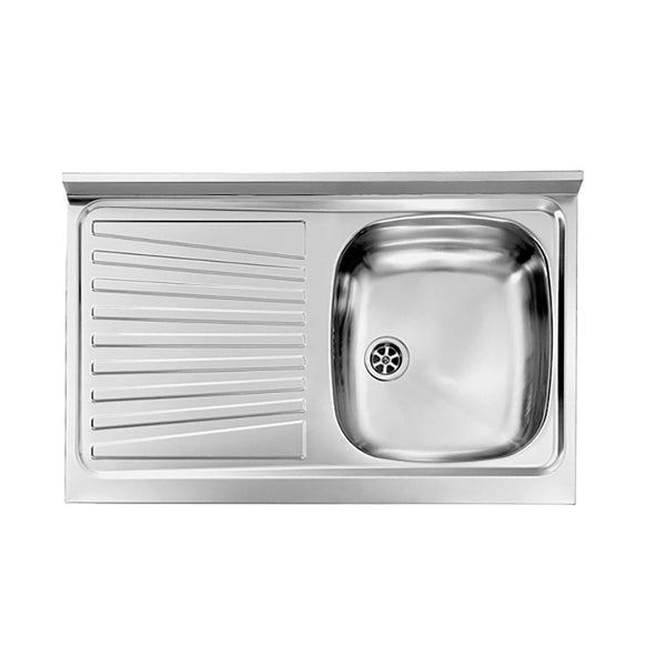 Lavello Inox ad Appoggio 80×50 1 vasca Sinistra e Gocciolatoio prezzo
