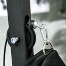 Stazione Fitness Multifunzione con Lat Machine 140x108x197 cm in Acciaio e PU Nero 