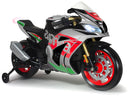 Moto Elettrica per Bambini 12V con Licenza Aprilia RSV Grigia