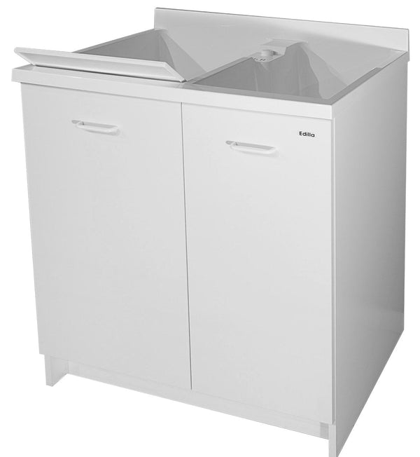 Waschbeckenunterschrank 80 x 60 x 85 cm, 2 Türen, 2 Achsen, Becken aus Thermoplast Montegrappa Edilla White acquista