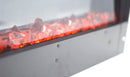 Camino Elettrico da Incasso 60x87,8x15 cm Effetto Fiamma 1500W Gangs 31 Nero