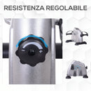 Mini Cyclette Portatile per Gambe e Braccia Pedaliera per Riabilitazione con Display LCD Argento      