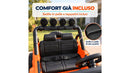 Macchina Elettrica per Bambini Licenza Jeep Wrangler Rubicon 12V con Sedili in Pelle e Telecomando Arancione 