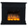 Camino Elettrico da Pavimento 109x102x21,5 cm Effetto Fiamma 1500W Sined Lipari Nero