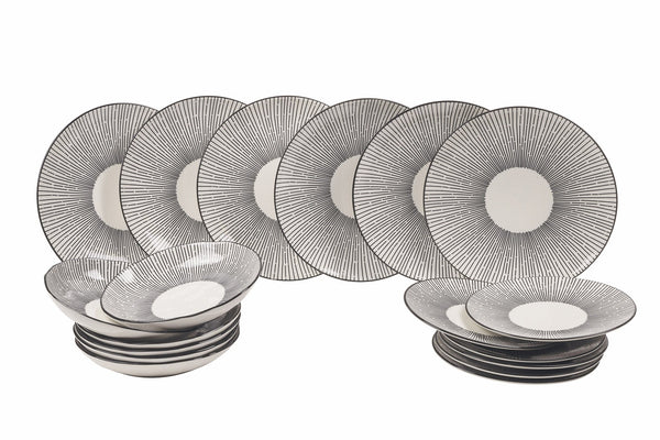 prezzo Villa d'Este Home Tafelservice aus Steinzeug 18-teilig Tivoli White Mamba