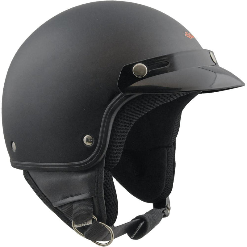 Casco Demi-Jet per Scooter con Frontino SKA-P 1 FH Smarty Nero Gommato 