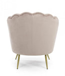 Poltrona Giliola in Tessuto effetto Velluto Grigio