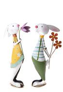 Set 2 Conigli Metallo 35 cm
