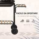 Barbecue a Carbone con Coperchio con Ripiani e Utensili da Cucina Nero   