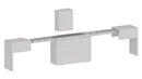 Set 2 Panche Allungabili 66/290x25x45 cm Pratika Singola A e B Larice Bianco  