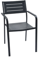 Set 2 Sedie da Giardino 54x58x84 cm in Acciaio con Braccioli RD Italia Dorio Antracite