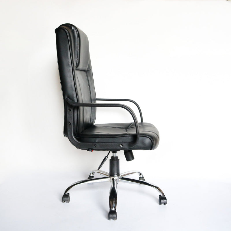 Sedia da Ufficio Direzionale in Similpelle Vandi Directory Nera