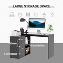 Scrivania da Ufficio ad Angolo Porta PC 117x83,5x76 cm in Legno  Nera