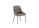 Set 4 Sedie Ginevra 54x63x89 cm in Tessuto Easy-Clean Grigio Chiaro       