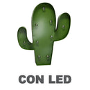 Cactus in metallo verde con led cm 25,5x30,5x5