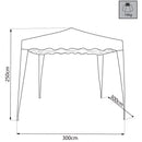 Gazebo Pieghevole 3x3 m in Acciaio Blu