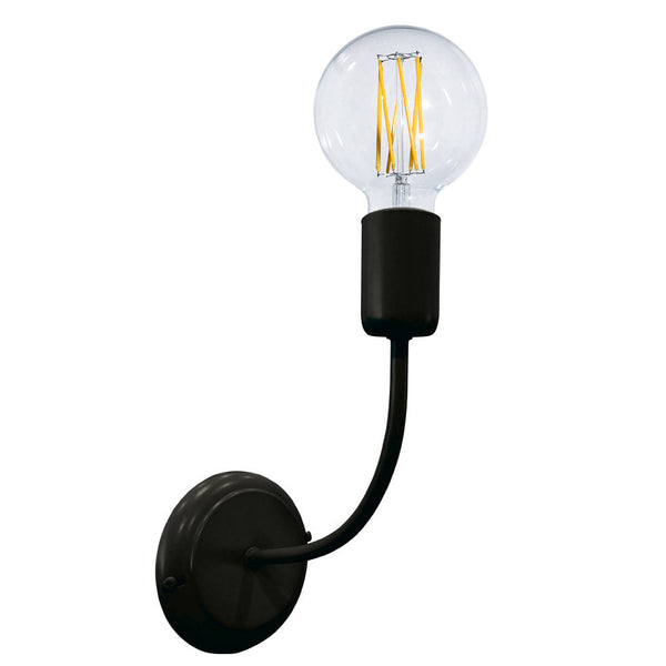 Wandleuchte 1xE27 schwarz lackierter Rahmen E-Energy Daniela prezzo