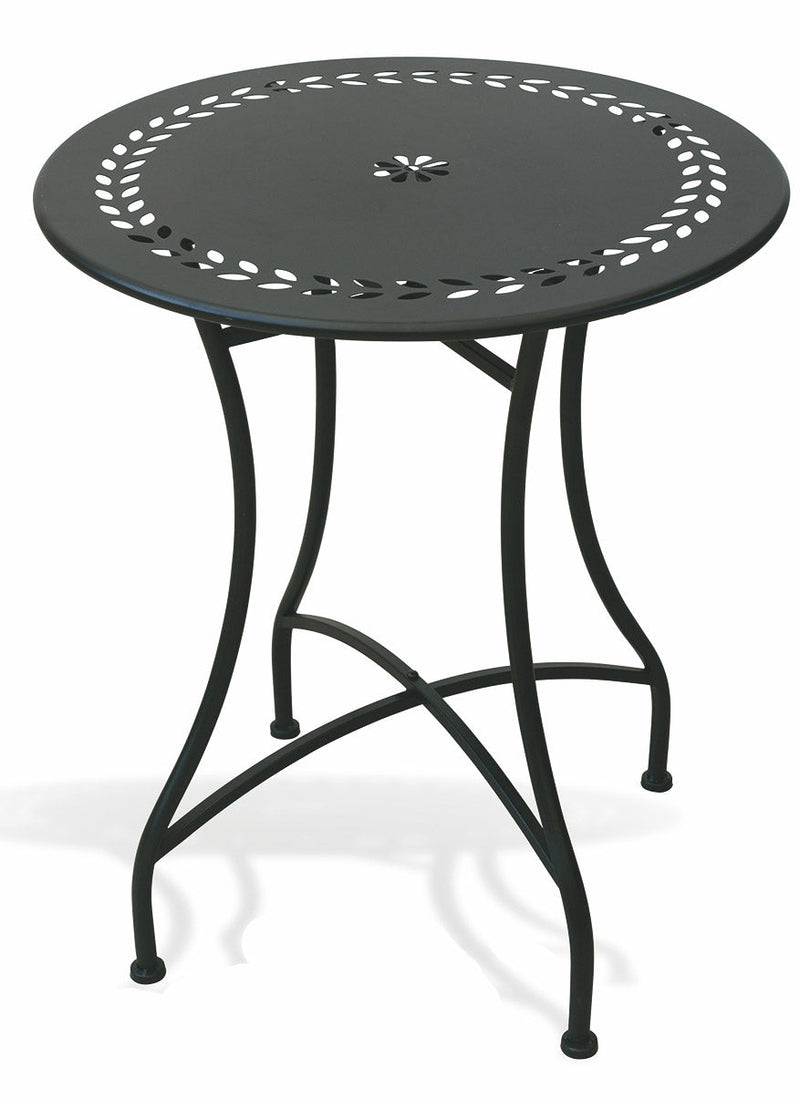 Set da Giardino Pieghevole in Ferro con Tavolo e 2 Sedie Soriani Provence Breakfast Nero