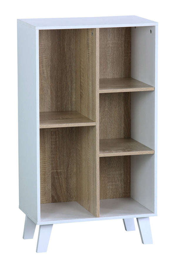 online Libreria 5 Ripiani 50x30x90 cm in Pannello Truciolare Bianco/Sonoma