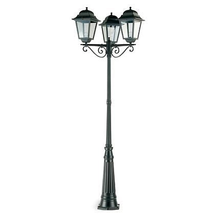 prezzo Palo Alto Gartenlampe mit drei Lichtern in Schwarz für Outdoor Maxi Square Line Livos