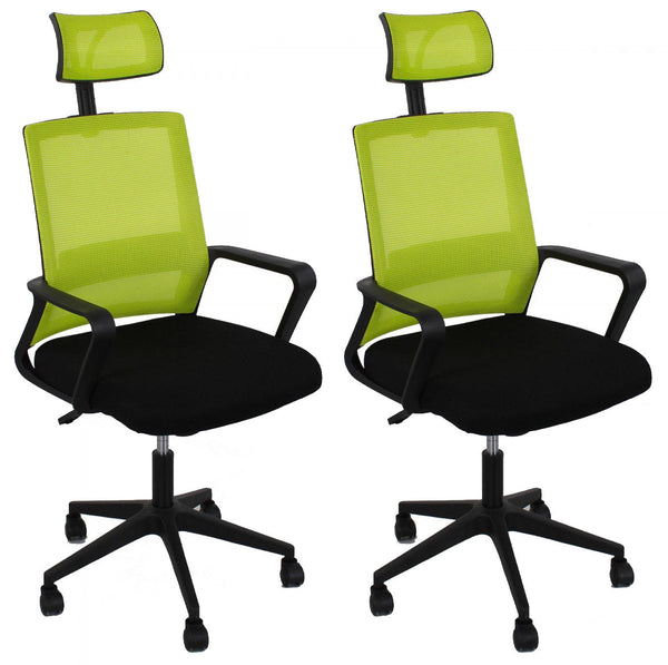prezzo Set aus 2 Chefbürostühlen 58 x 126 x 50 cm in Lime PU