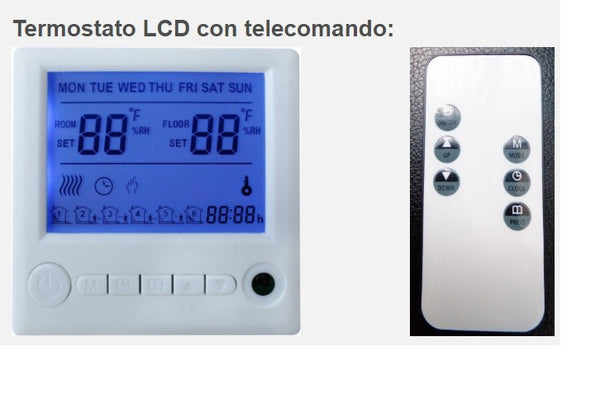 sconto Chronothermostat Digitaler Wandthermostat mit weißer Sinus-Fernbedienung