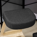 Sedia Ergonomica con Inginocchiatoio 51x69x58 cm in Betulla e Poliestere Nero  